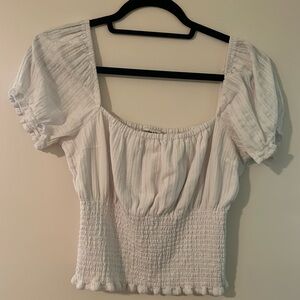 White Abercrombie and Fitch shirt